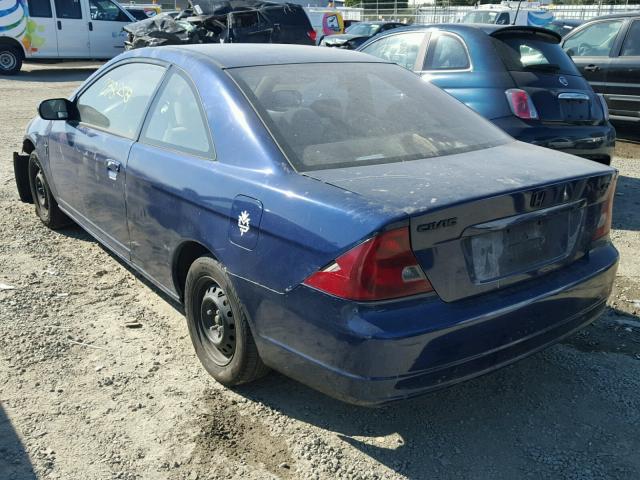 1HGEM22963L073489 - 2003 HONDA CIVIC EX BLUE photo 3