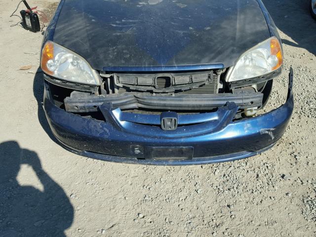 1HGEM22963L073489 - 2003 HONDA CIVIC EX BLUE photo 9