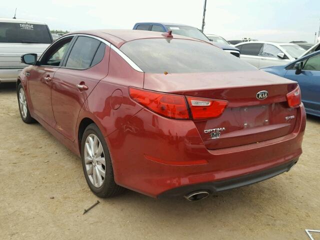 5XXGN4A77EG276619 - 2014 KIA OPTIMA RED photo 3