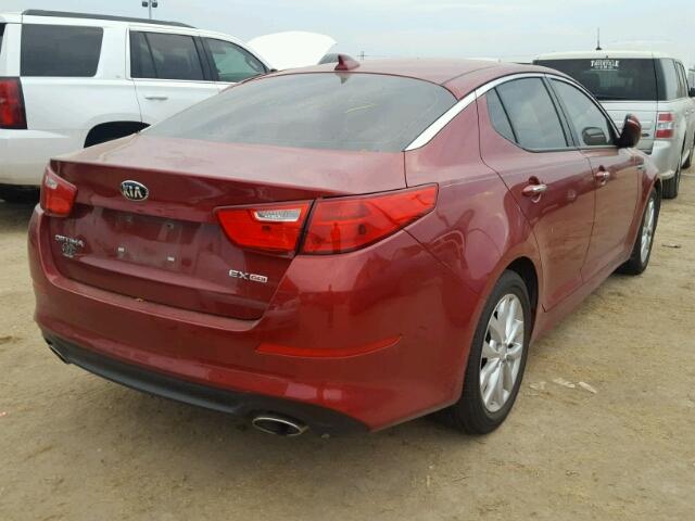 5XXGN4A77EG276619 - 2014 KIA OPTIMA RED photo 4