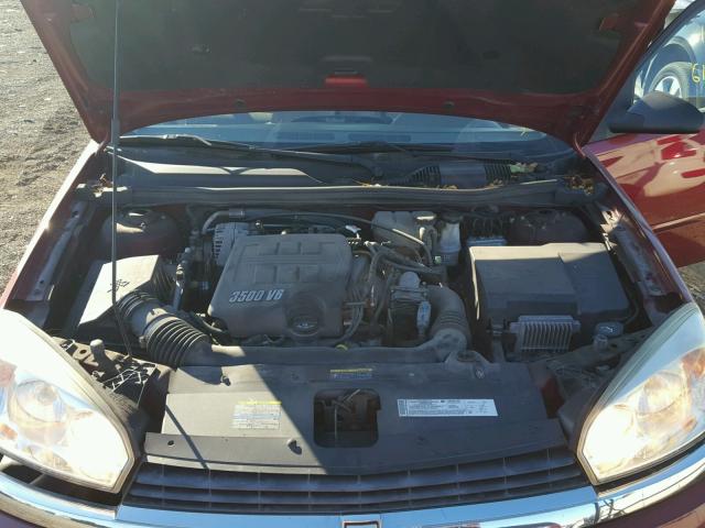 1G1ZU54825F332737 - 2005 CHEVROLET MALIBU MAROON photo 7