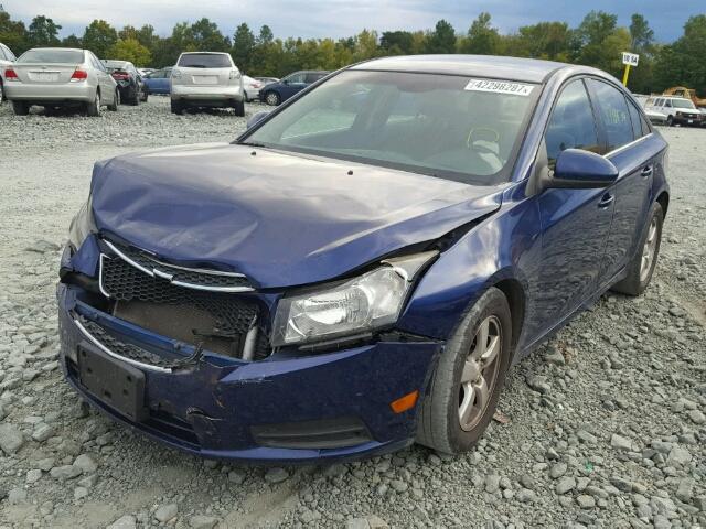 1G1PF5SC0C7297695 - 2012 CHEVROLET CRUZE LT BLUE photo 2