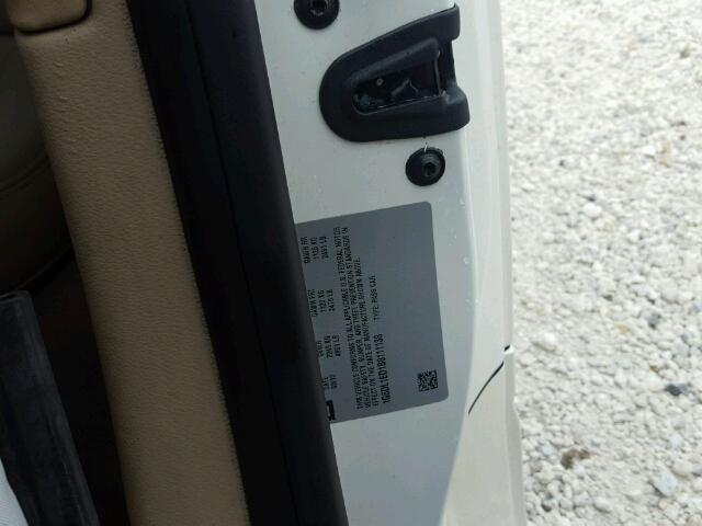 1G6DL1ED1B0111138 - 2011 CADILLAC CTS PERFOR أبيض صورة 10