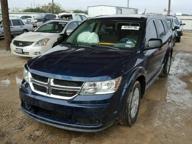 3C4PDCAB8FT583384 - 2015 DODGE JOURNEY SE BLUE photo 2