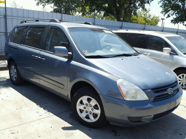 KNDMB233886194248 - 2008 KIA SEDONA EX BLUE photo 1