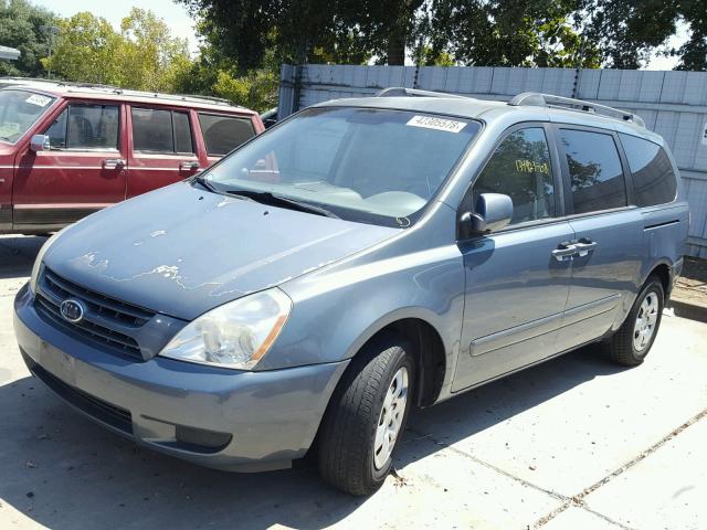 KNDMB233886194248 - 2008 KIA SEDONA EX BLUE photo 2