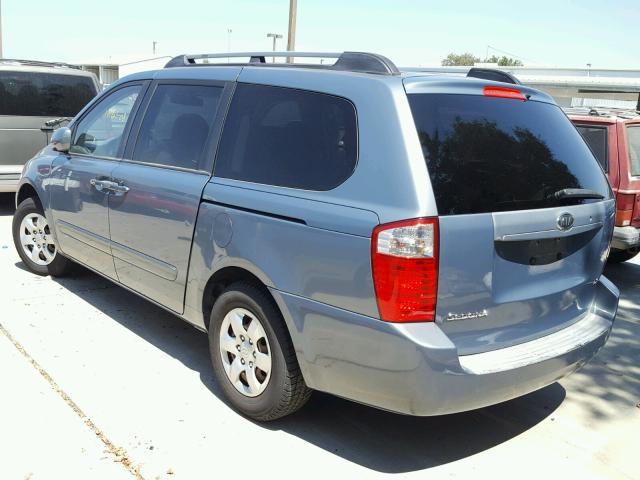 KNDMB233886194248 - 2008 KIA SEDONA EX BLUE photo 3