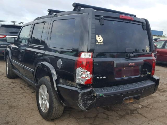 1J8HG48P37C528284 - 2007 JEEP COMMANDER BLACK photo 3