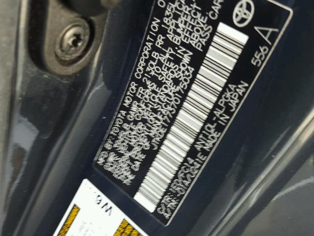 JTKDE177370175034 - 2007 TOYOTA SCION TC 灰色 照片 10