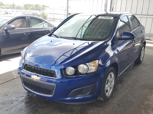 1G1JA5SH1E4195956 - 2014 CHEVROLET SONIC LS BLUE photo 2
