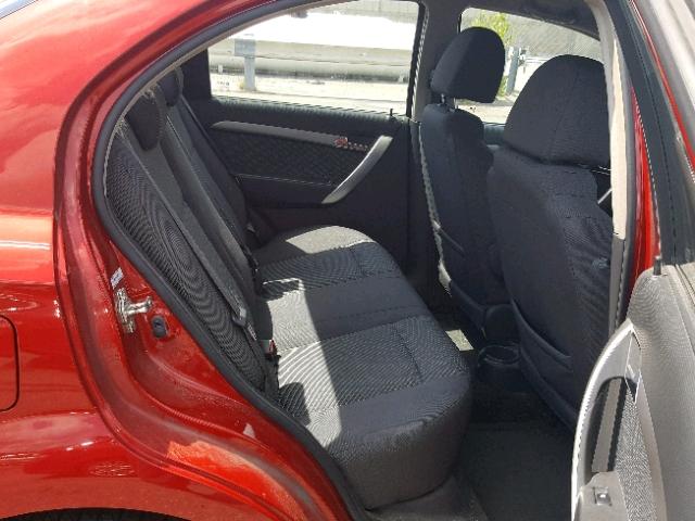 KL1TD56E09B627498 - 2009 CHEVROLET AVEO LS RED photo 6