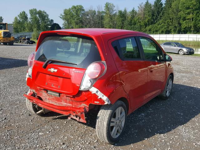 KL8CB6S90EC451658 - 2014 CHEVROLET SPARK LS RED photo 4