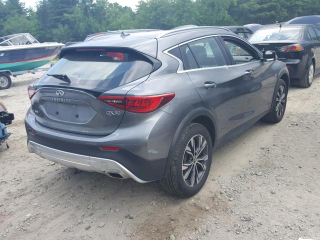 SJKCH5CR5JA058126 - 2018 INFINITI QX30 BASE GRAY photo 4