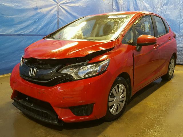 JHMGK5H50GX018648 - 2016 HONDA FIT LX RED photo 2