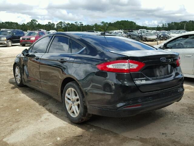 3FA6P0H79DR138526 - 2013 FORD FUSION SE BLACK photo 3