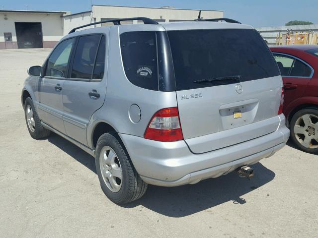 4JGAB57E83A454293 - 2003 MERCEDES-BENZ ML 350 SILVER photo 3