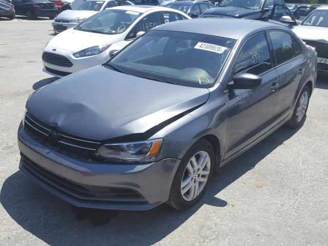 3VW2K7AJ0FM234516 - 2015 VOLKSWAGEN JETTA BASE GRAY photo 2