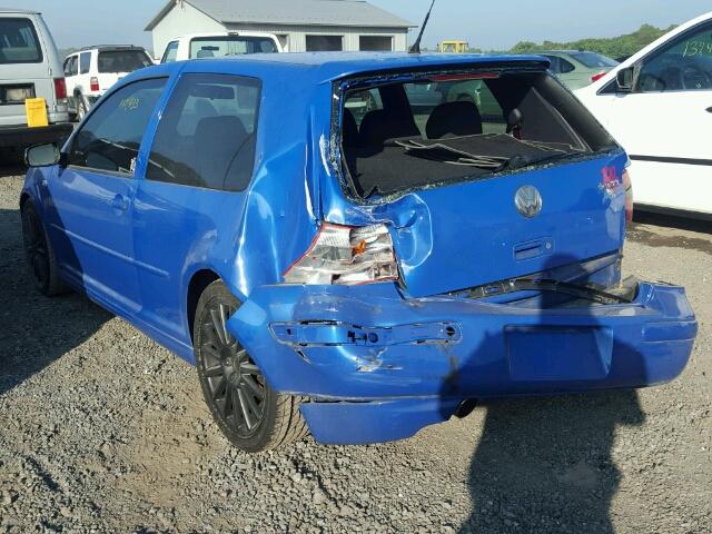 9BWKE61J234072244 - 2003 VOLKSWAGEN GTI 20TH A BLUE photo 3