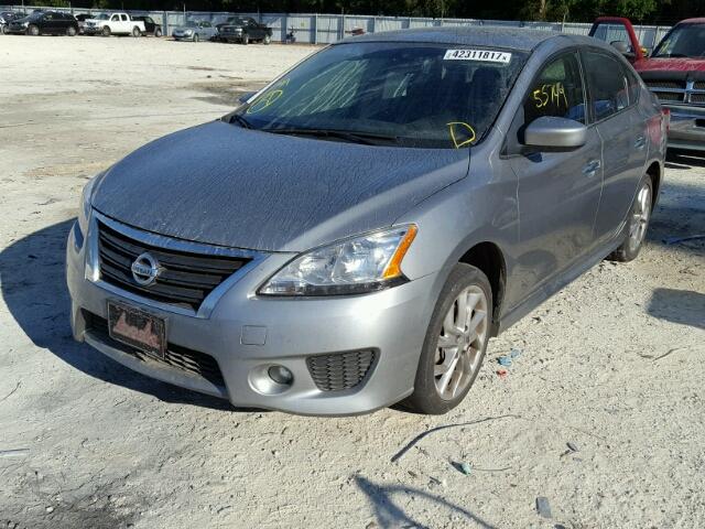 3N1AB7AP7EY288800 - 2014 NISSAN SENTRA S SILVER photo 2