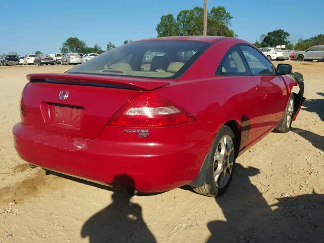 1HGCM82683A018456 - 2003 HONDA ACCORD EX RED photo 4