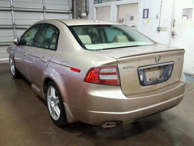 19UUA66297A024460 - 2007 ACURA TL TAN photo 3