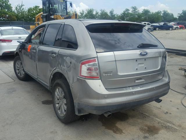 2FMDK38C08BA29189 - 2008 FORD EDGE SEL SILVER photo 3