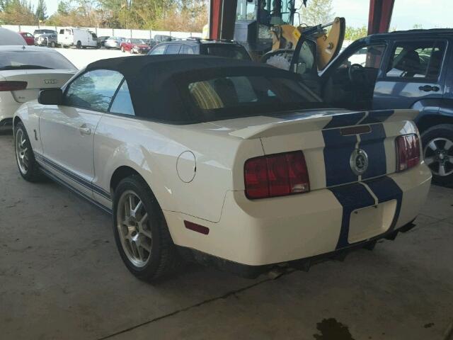 1ZVHT89S385127852 - 2008 FORD MUSTANG SH WHITE photo 3