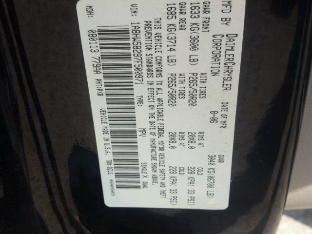 1A8HW58297F500971 - 2007 CHRYSLER ASPEN 黑色 照片 10