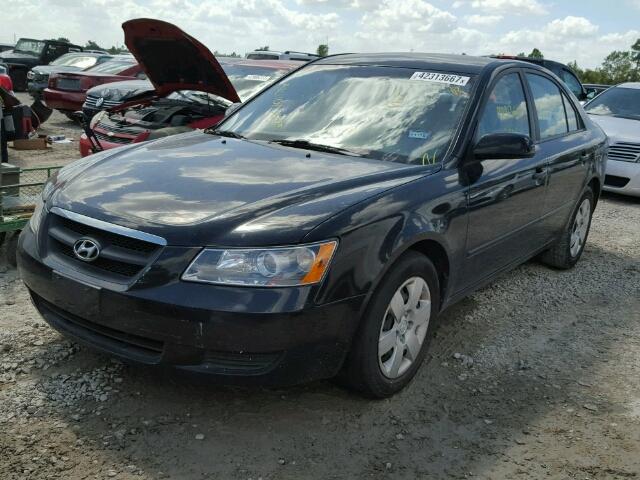 5NPET46C38H312026 - 2008 HYUNDAI SONATA BLACK photo 2