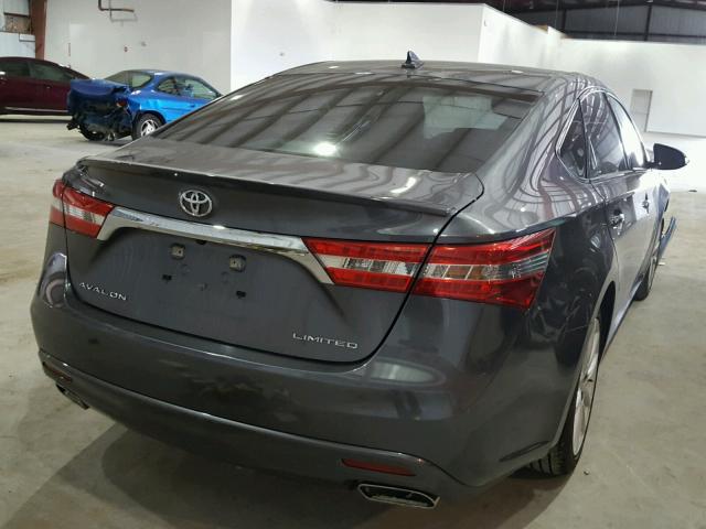 4T1BK1EB0FU152215 - 2015 TOYOTA AVALON XLE GRAY photo 4