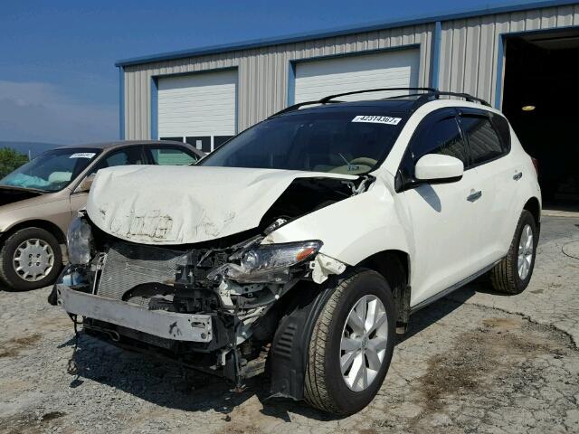 JN8AZ1MW7BW185909 - 2011 NISSAN MURANO S WHITE photo 2