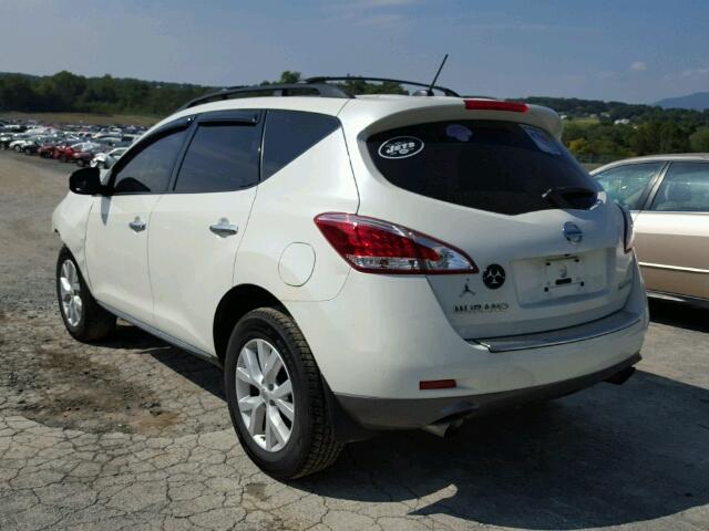 JN8AZ1MW7BW185909 - 2011 NISSAN MURANO S WHITE photo 3