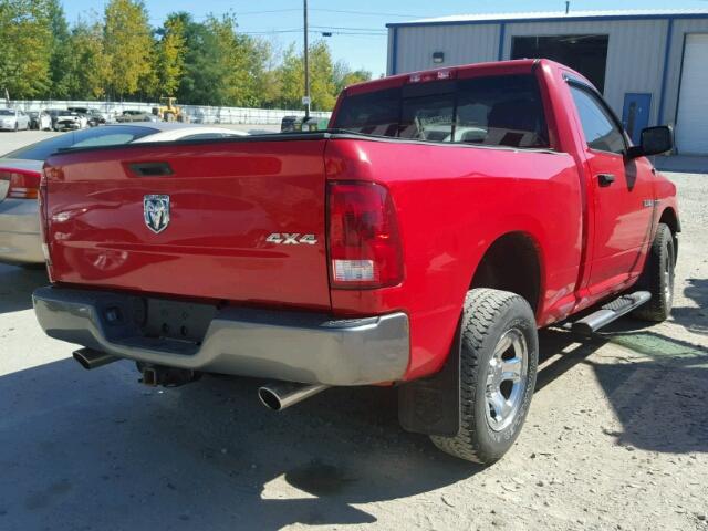 1D3HV16T49J526996 - 2009 DODGE RAM 1500 RED photo 4