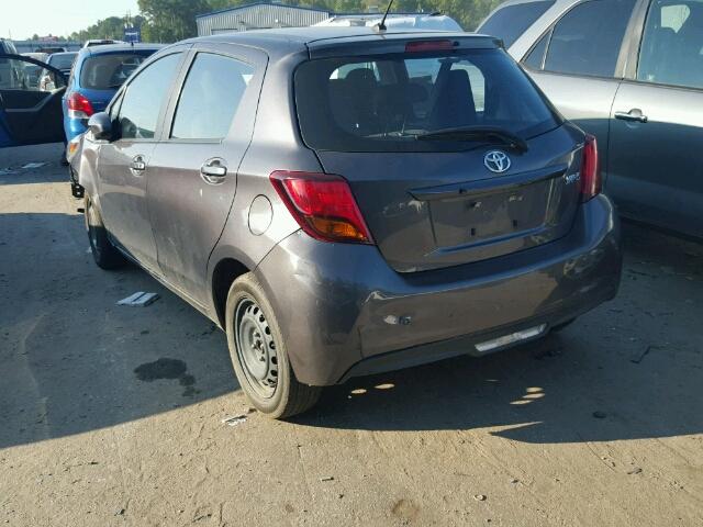 VNKKTUD3XFA025929 - 2015 TOYOTA YARIS GRAY photo 3