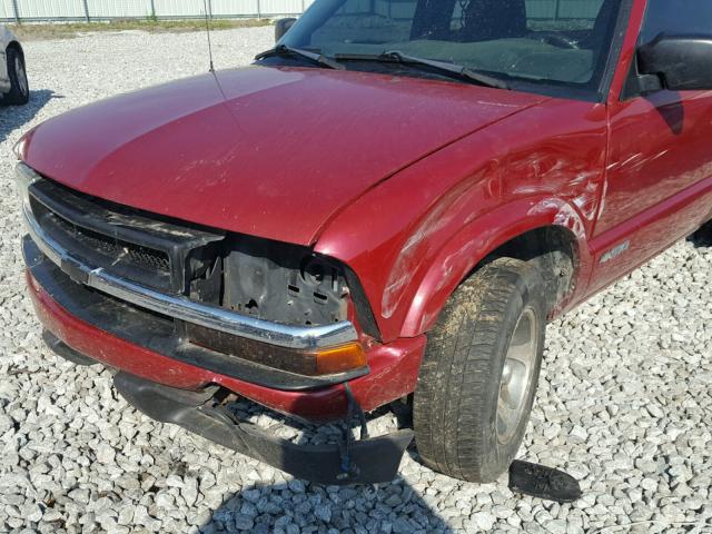 1GCCS14H838148254 - 2003 CHEVROLET S TRUCK S1 RED photo 9