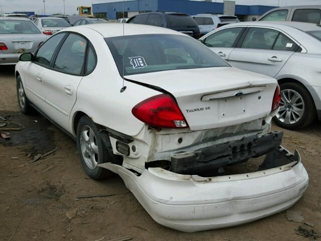 1FAFP53253G280452 - 2003 FORD TAURUS SE WHITE photo 3