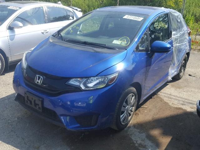 JHMGK5H5XGX002442 - 2016 HONDA FIT LX BLUE photo 2