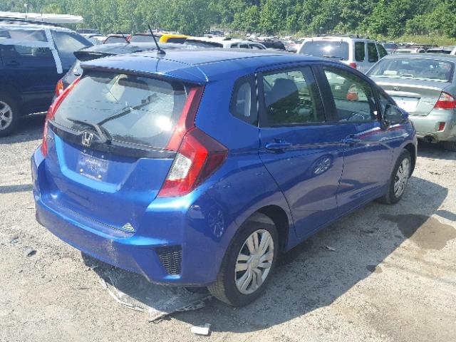 JHMGK5H5XGX002442 - 2016 HONDA FIT LX BLUE photo 4