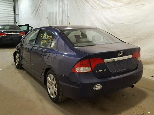 2HGFA1F58AH533468 - 2010 HONDA CIVIC LX BLUE photo 3