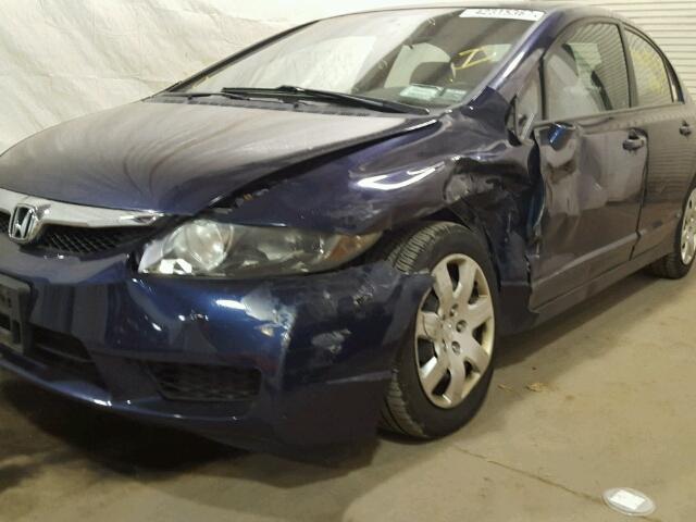 2HGFA1F58AH533468 - 2010 HONDA CIVIC LX BLUE photo 9