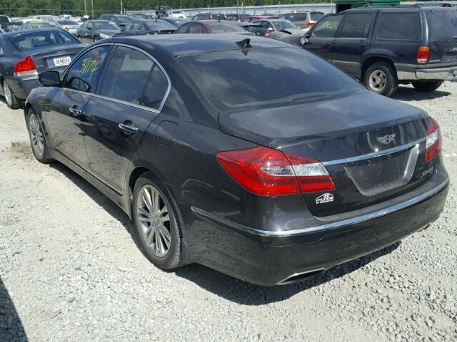 KMHGC4DDXDU253556 - 2013 HYUNDAI GENESIS BROWN photo 3