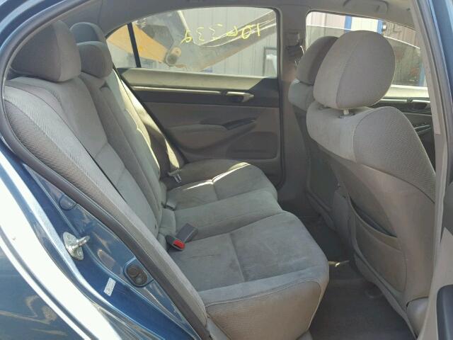 19XFA1F89BE002317 - 2011 HONDA CIVIC EX BLUE photo 6