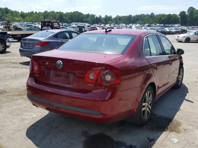 3VWST71K66M638572 - 2006 VOLKSWAGEN JETTA TDI RED photo 4