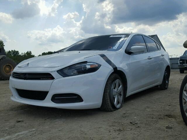 1C3CDFBB2GD563738 - 2016 DODGE DART SXT WHITE photo 2