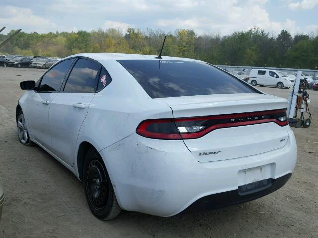 1C3CDFBB2GD563738 - 2016 DODGE DART SXT WHITE photo 3