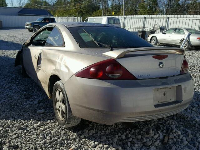 1ZWFT61L525612920 - 2002 MERCURY COUGAR V6 TAN photo 3