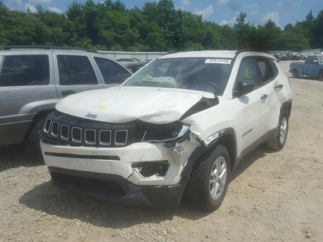 3C4NJCAB5JT250651 - 2018 JEEP COMPASS SP WHITE photo 2