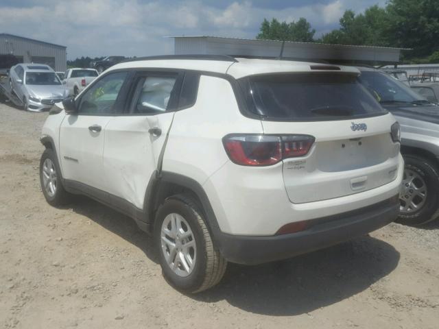 3C4NJCAB5JT250651 - 2018 JEEP COMPASS SP WHITE photo 3