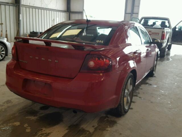 1C3CDZABXEN221190 - 2014 DODGE AVENGER SE RED photo 4