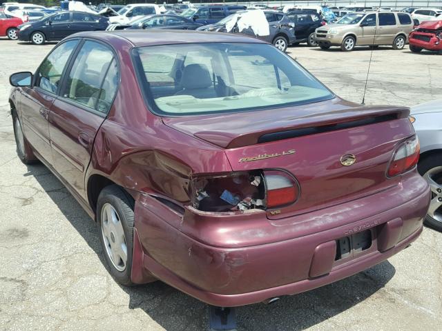 1G1NE52J716185021 - 2001 CHEVROLET MALIBU LS MAROON photo 3